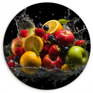Runde Bilder - Obst - Apfel - Orange - Rote Früchte - Wasser