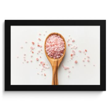 Bilder mit Rahmen - Löffel - Salz - Rosa