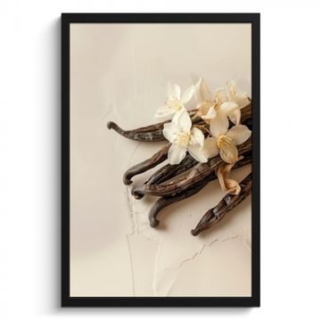 Bilder mit Rahmen - Vanille - Geblümt - Beige