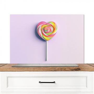 Spritzschutz Küche - Herz - Lutscher - Bonbon