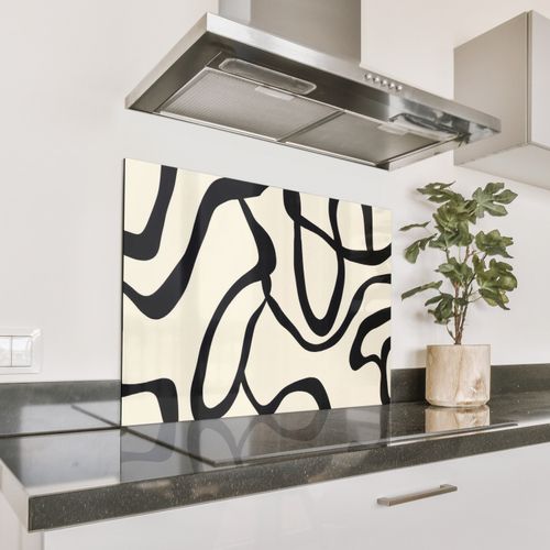 Spritzschutz Küche - Abstrakt - Linien - Modern - Beige