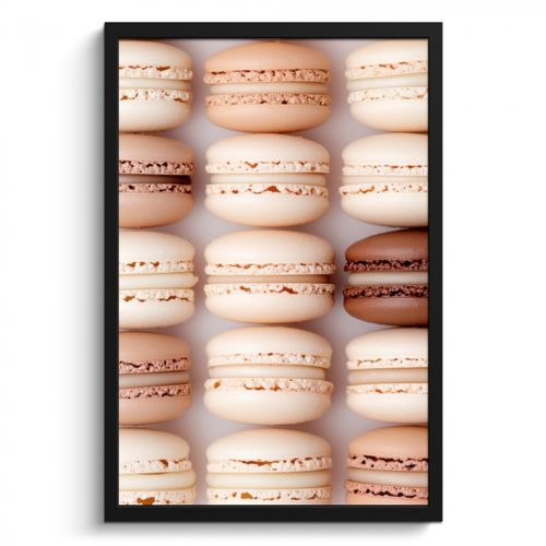 Bilder mit Rahmen - Makronen - Beige - Braun