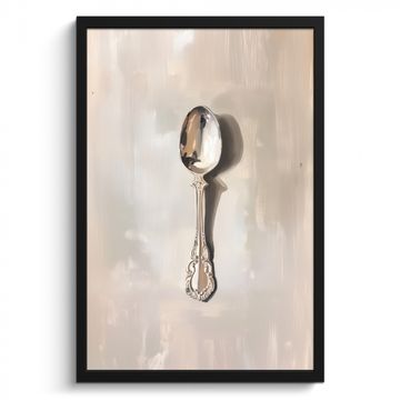 Bilder mit Rahmen - Löffel - Farbe - Silber