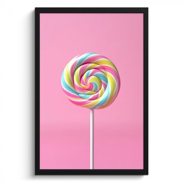 Bilder mit Rahmen - Lollipop - Rosa - Süßigkeit - Süß