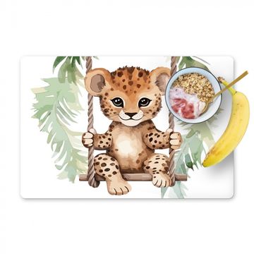 Tischset - Leopard - Tier - Kinder - Dschungel - Kinderzimmer - Babyzimmer - 6 Stück