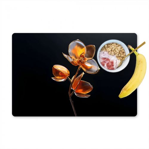 Tischset - Blume - Orchidee - Orange - 6 Stück