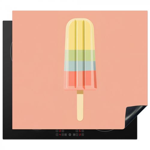 Herdabdeckplatte - Wassereis - Pastelltöne - Minimalistisch
