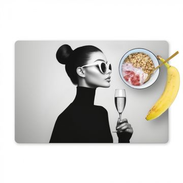 Tischset - Frau - Champagner - Modern - 6 Stück
