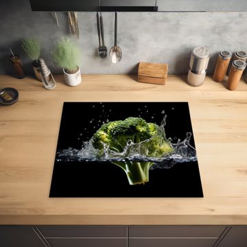 Herdabdeckplatte - Brokkoli - Grün - Wasser - Schwarz