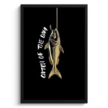 Bilder mit Rahmen - Fisch - Schwarz - Gold - Text