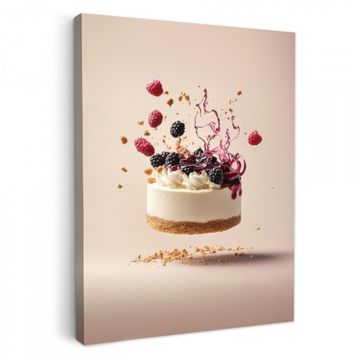 Leinwandbilder - Käsekuchen - Essen - Rosa - Torte