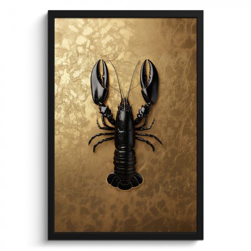 Bilder mit Rahmen - Krebs - Schwarz - Gold - Luxus