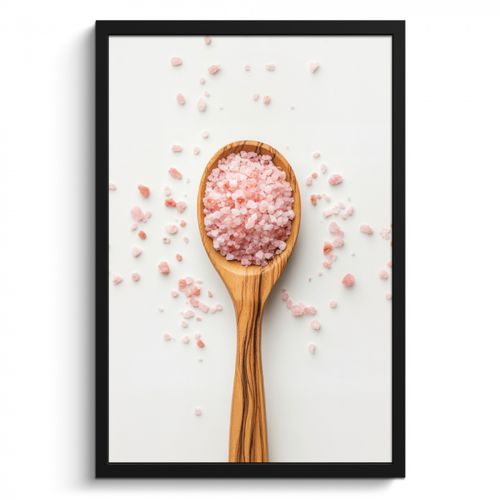 Bilder mit Rahmen - Löffel - Salz - Rosa