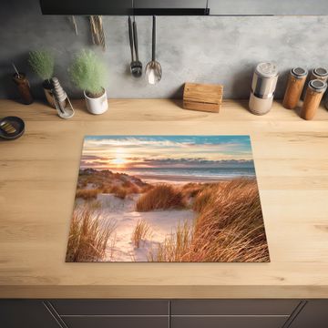 Herdabdeckplatte - Goldene Stunde an der Küste