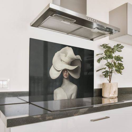 Spritzschutz Küche - Modern - Frau - Hut