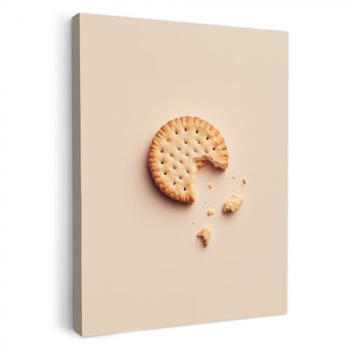 Leinwandbilder - Keks - Krümel - beige