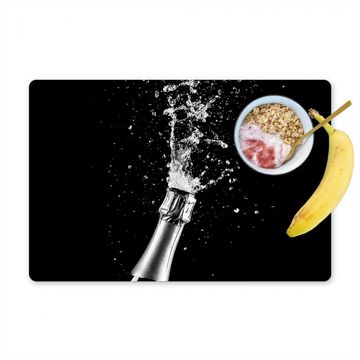 Tischset - Champagner - Schwarz - Spritzer - Popping - 6 Stück