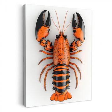 Leinwandbilder - Hummer - Schwarz - Orange - Weiß - Einzigartig