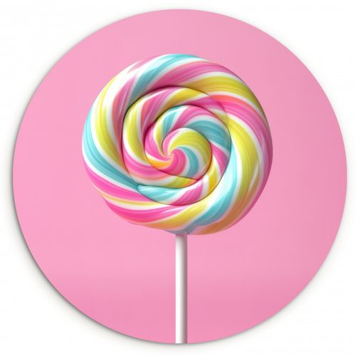 Runde Bilder - Lollipop - Rosa - Süßigkeit - Süß