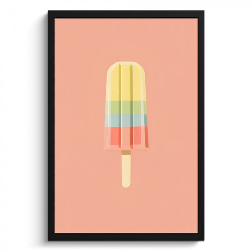 Bilder mit Rahmen - Wassereis - Pastelltöne - Minimalistisch