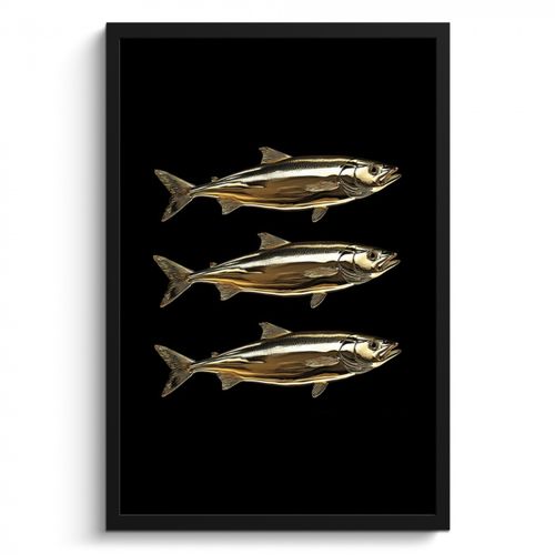 Bilder mit Rahmen - Fische - Gold - Schwarz