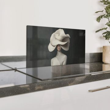 Spritzschutz Küche - Modern - Frau - Hut