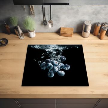 Herdabdeckplatte - Blaubeer-Ballett unter Wasser