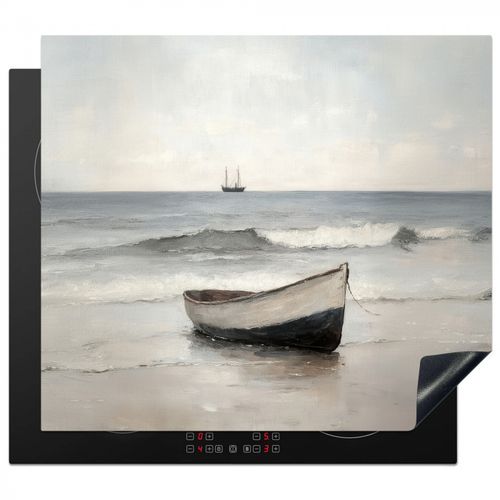Herdabdeckplatte - Ruderboot - Meer - Horizont