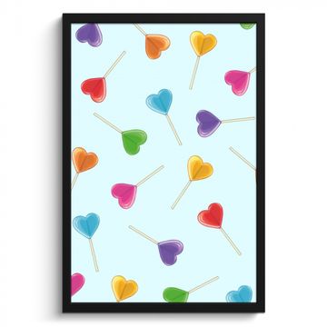 Bilder mit Rahmen - Lollipop - Regenbogen - Bonbon