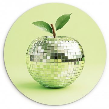 Runde Bilder - Grün - Disco - Dekoration - Apfel