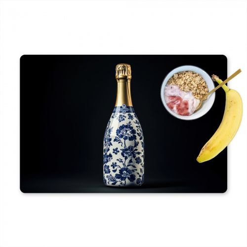 Tischset - Champagner - Blumen - Gold - Chic - 6 Stück
