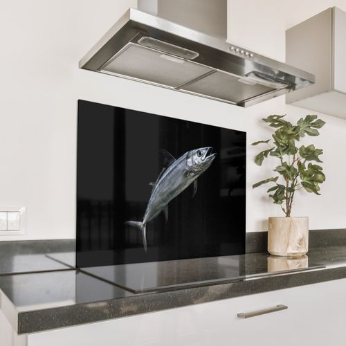 Spritzschutz Küche - Makrele - Fisch - Schwarz