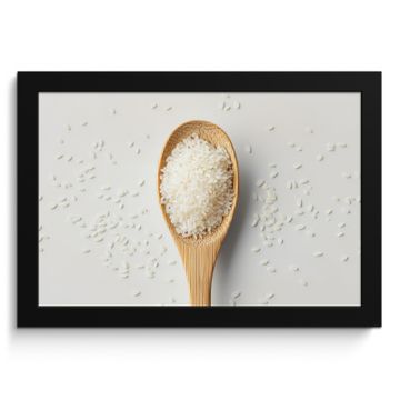 Bilder mit Rahmen - Holz - Löffel - Reis