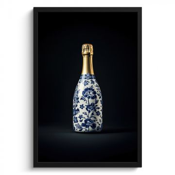 Bilder mit Rahmen - Champagner - Blumen - Gold - Chic