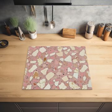 Herdabdeckplatte - Rosa - Dekoration - Steine - Terrazzo