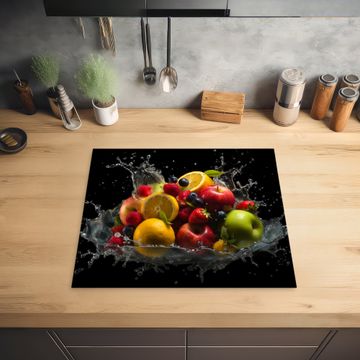 Herdabdeckplatte - Obst - Apfel - Orange - Rote Früchte - Wasser