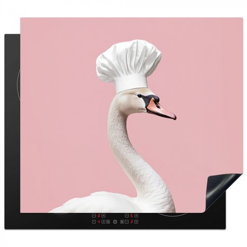 Herdabdeckplatte - Schwan - Kochmütze - Schön - Klassisch