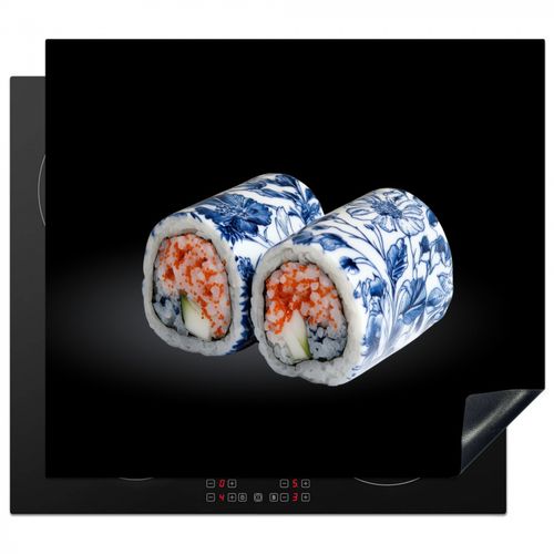 Herdabdeckplatte - Sushi - Delfter Blau - Reis - Fisch - Elegant