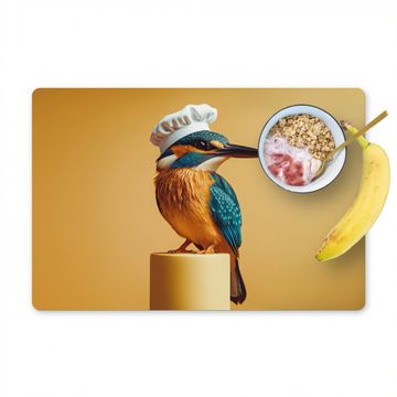 Tischset - Eisvogel - Säule - Kochmütze - Vogel - 6 Stück