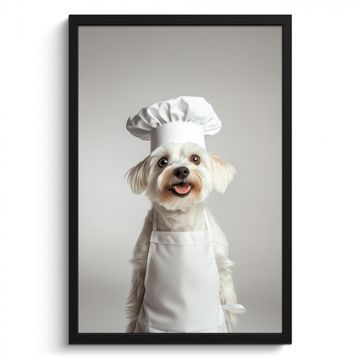 Bilder mit Rahmen - Hund - Weiß - Koch