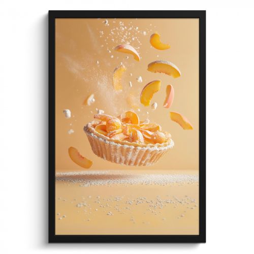 Bilder mit Rahmen - Pfirsich - Essen - Torte - Orange