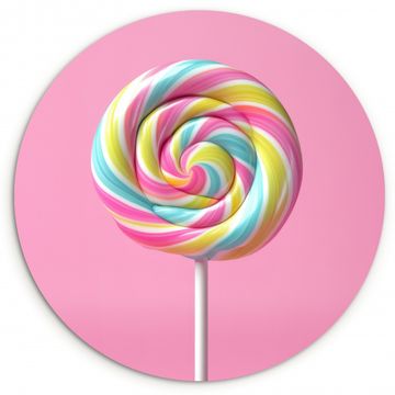 Runde Bilder - Lollipop - Rosa - Süßigkeit - Süß