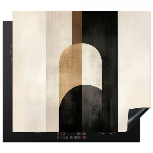 Herdabdeckplatte - Geometrisch - Formen - Weiß