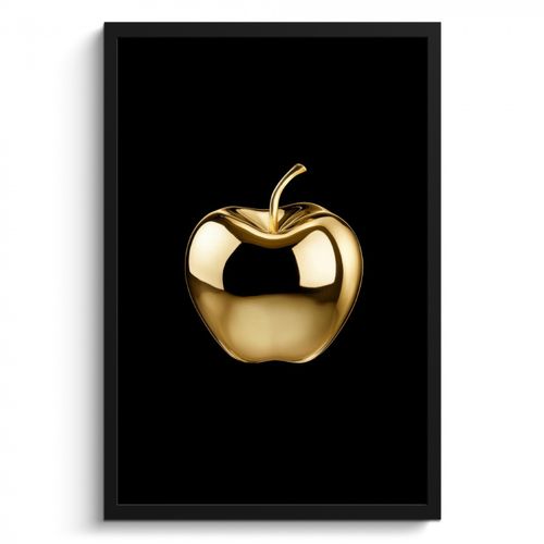 Bilder mit Rahmen - Apfel - Gold - Chrom - Schwarz