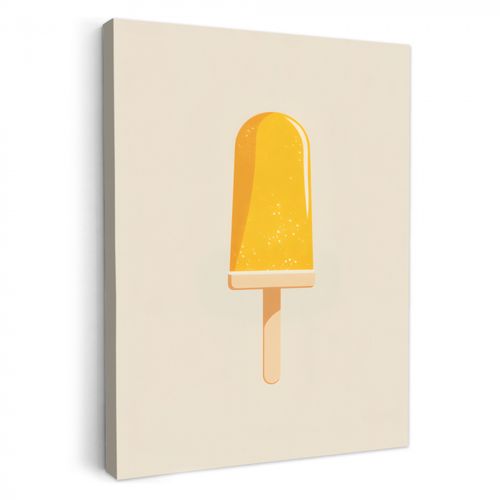 Leinwandbilder - Eis am Stiel - Orange - Wasser