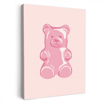 Leinwandbilder - Bär - Rosa - Bonbon