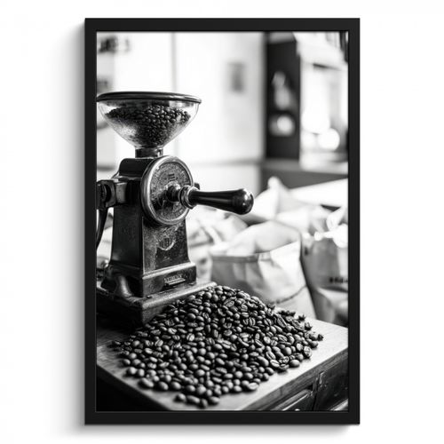Bilder mit Rahmen - Kaffeemühle - Gemahlen - Vintage