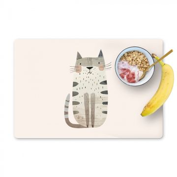 Tischset - Katze - Tiere - Beige - 6 Stück