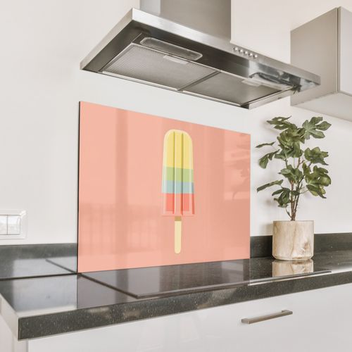 Spritzschutz Küche - Wassereis - Pastelltöne - Minimalistisch