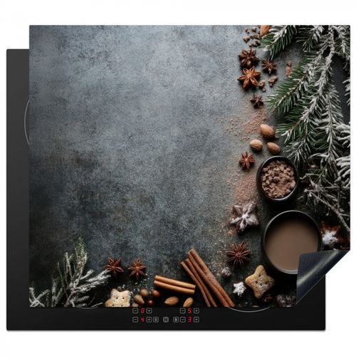 Herdabdeckplatte - Winter - Kräuter - Schnee - Schokolade